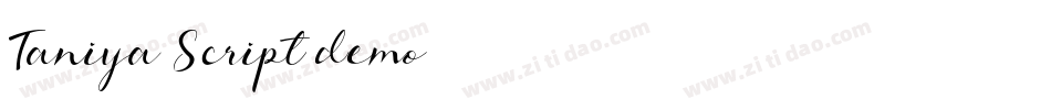 Taniya Script demo字体转换